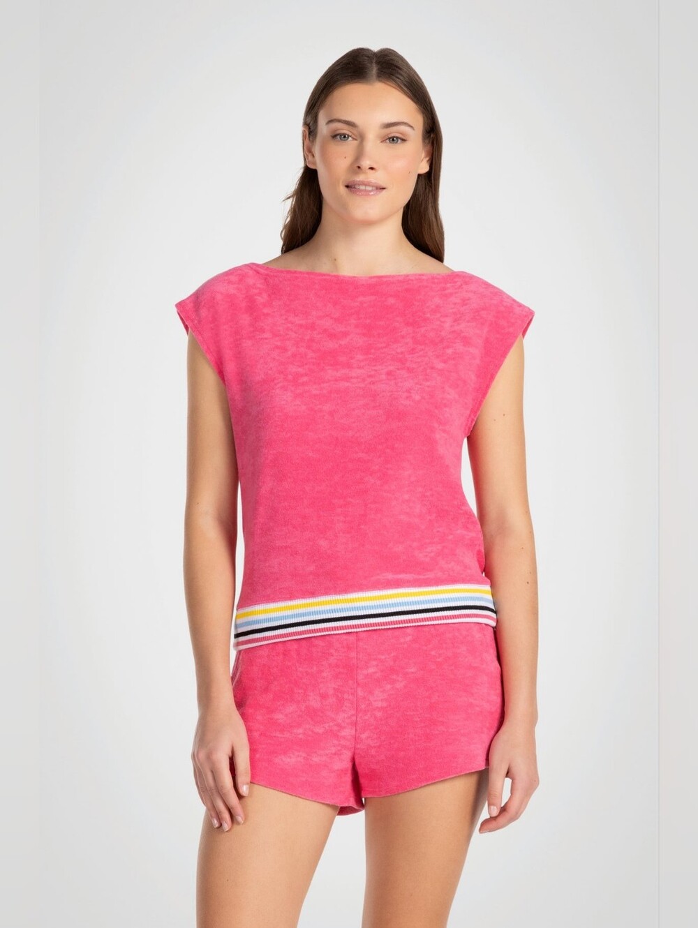 KYODAN NWT DriftEase Sleeveless Terry Top Women's Pink Medium TOP ONLY